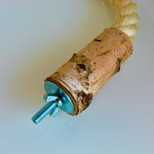 Lade das Bild in den Galerie-Viewer, Papageien Sitzseil, Sitzstange aus Sisal/Birkenholz, Ø 30 mm, L= 80 - 120 cm