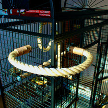 Lade das Bild in den Galerie-Viewer, Papageien Sitzseil, Sitzstange aus Sisal/Birkenholz, Ø 30 mm, L= 80 - 120 cm